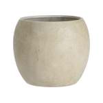 Flowerpot Belly Shape Terracotta 19.5X19.5X16CM Cream