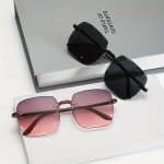 Fashionable Oversized Square Frame Glasses For Men And Women Gradient Lens Unisex Trendy Streetwear