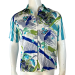 Printed And Striped Shortsleeve Shirt - Xs s