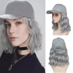 Alirobam Hat Wig For Women Baseball Cap With Natural Wave Synthetic Hair Adjustable Wig Hat For Bad Hair Days Outdoor Activities