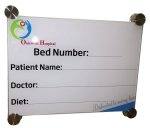 Hospital Glass Bed Board With Print 300X350X4MM