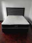 Double Bed Base Headboard & Mattress Set