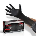 Venom Steel Nitrile Gloves 6 Mil Disposable Latex Free Black Gloves 2 Layer Rip Resistant Gloves Xx-large Pack Of 90