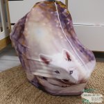 Car Seat Cover White Frost Wolf
