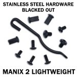 Black Stainless Replacement Hardware Screw Kit For Spyderco Manix 2 Lightweight Not Pinned Version