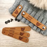 10PCS Handmade Tag Heart With 10PCS Sets Of Nails Tag Crochet Tag Tag For Handmade Products Handmade Tag Beanie Tag