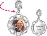 CAS101997- 925 Sterling Silver Personalized Dangle Photo Charm