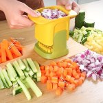 Multifunctional Vegetable Chopper French Fries Cutter Household Hand Pressure Onion Dicer Cucumber Potato Slicer Kitchen Tools F
