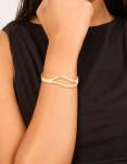 Goldair Gold Plated Organic Open Wave Wrist Cuff