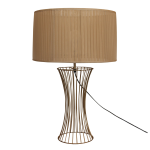 Evita Table Lamp - Lamp Base With Shade Mocha Bronze Gold Ferro
