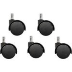 Standard Pin Office Chair Castors wheels With Hood Set Of 5