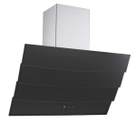 Falco 90CM Slanted 3 Panel Black Glass Extractor FAL-90-S03D3
