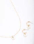 Goldair Gold Small Butterfly Jewellery Set