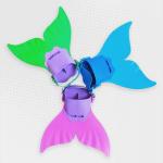 Kids Mermaid Swim Flipper - Blue