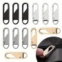 4PCS Zipper Pull Replacements - Easy Install Detachable Heads For Travel Bags Clothing Backpacks & Crafts - Black Bag Straps For Handbags Webbing Straps