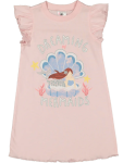 Mermaid Graphic Print Sleepshirt - 3 4 Pink