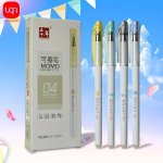 Wqn 1 4PCS Erasable Gel Pen Black Ink 0.4MM Nib Small And Cute Minimalist Style Multi-color Shell Randomly Distributed Quick Dry