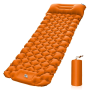 Portable Camping Mat Inflatable Camping Mat With Pillow - Orange