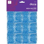 Diane Plastic Wire Mesh Rollers 51MM Blue 6 PACK