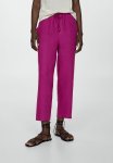 Trousers Linen - Bright Pink