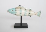 Long Blue Fish On Stand 26X37CM
