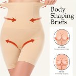 Waist Support Safety Pants Waist Lift Hip Lift Belly Fitness Women Non-slip No Curl Shorts Summer Thin Type Large Size