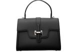 Ethereal Dual-tone Leather Satchel- Black