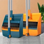 2PCS SET Thickened Multifunctional Broom Dustpan Floor Brush Set New Upgraded 123.95CM 96.27CM Non-stick Hair Extended Broom Mag