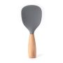 Silicone Spoon With Wooden Handle For Rice Cooker Grey