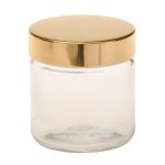 100ML Clear Glass Jar With Gold Lid 58 400