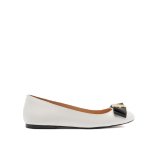 Bow Ballerina Pump -white