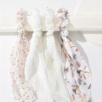 4PCS SET Elegant Ribbon Decorative Hair Loops Stylish Ponytail Holder Elastic Hair Ropes For Women And Daily Uses