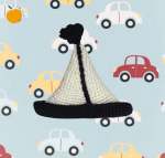 Black And White Boat - Soft Toy Teddy No Hanging Loop