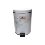 5 Litre White Marble Look Dust Bin SGN2334