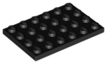 Parts Plate 4 X 6 3032 - Black