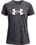 Women's Ua Tech Twist Graphic Short Sleeve - Jet Gray XL