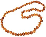 Baltic Amber Adult Necklace - Cognac