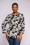 Black Print Woven Top