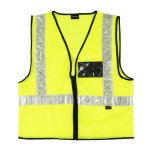 Pioneer Reflective Vest Zip Id Pouch Lime Small