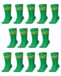 Soccer Socks - Set Of 14 Pairs - Emerald/gold