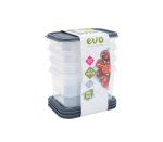 250ML 4 PC Snack Box Grey