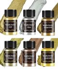 Luckymica Metallic Pigment Powder For Epoxy Resin - 6 Jars 20ML Metallic Mica Powder For Paint Premium Mica Metal Dye For Nail