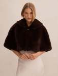 Evelyn Faux Fur Wrap - 0 Chocolate