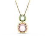 SWAROVSKI Chroma Pendant Cushion Cut Multicolored Gold-tone Plated