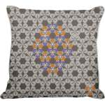Purple Orange Patterned Lilies Cushion - 60CM X 60CM