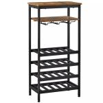 Rustic Industrial 20 Bottle Wine Rack