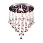 Dewdrop Metal And Crystal Ceiling Light Chrome