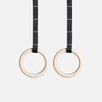 Rebel Wooden Gymnastic Rings 28MM With Carabiner Attachments