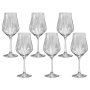 Bohemia Crystalex Tulipa Optic Crystal White Wine Glass 6-PIECE Set 450 Ml Capacity