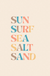 Sun Surf Sea Canvas Print - 600MM X 600MM